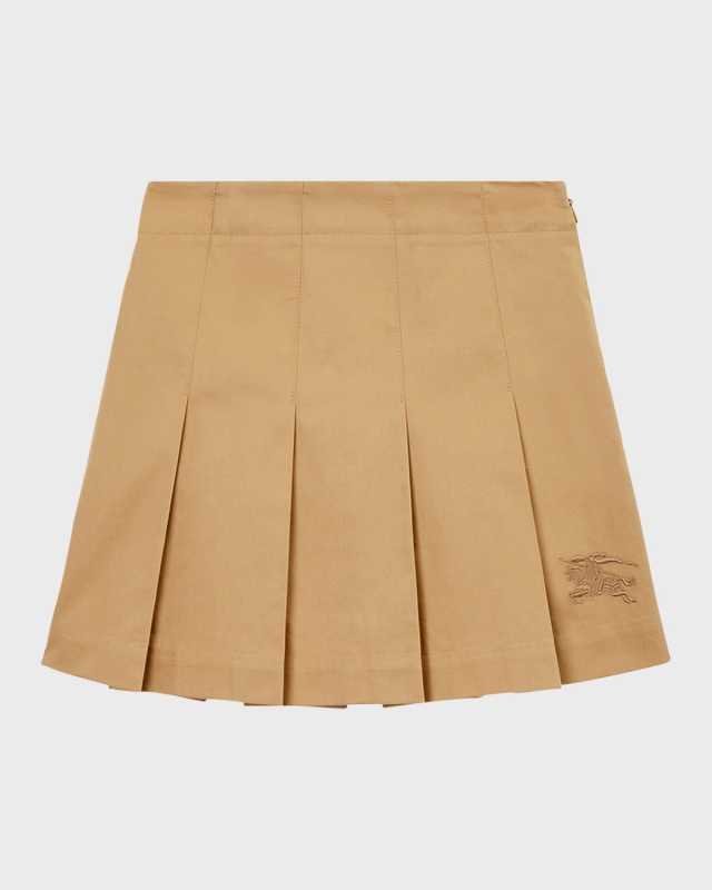 Girl's Gabrielle Solid Pleated Skirt, Size 4-14